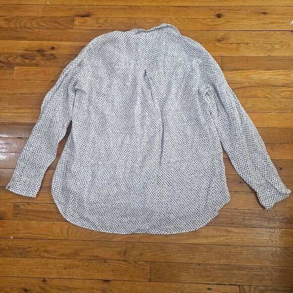 Grayson Linen Shirt Top Womens 4 Long Sleeve Button Up - Picture 7 of 9